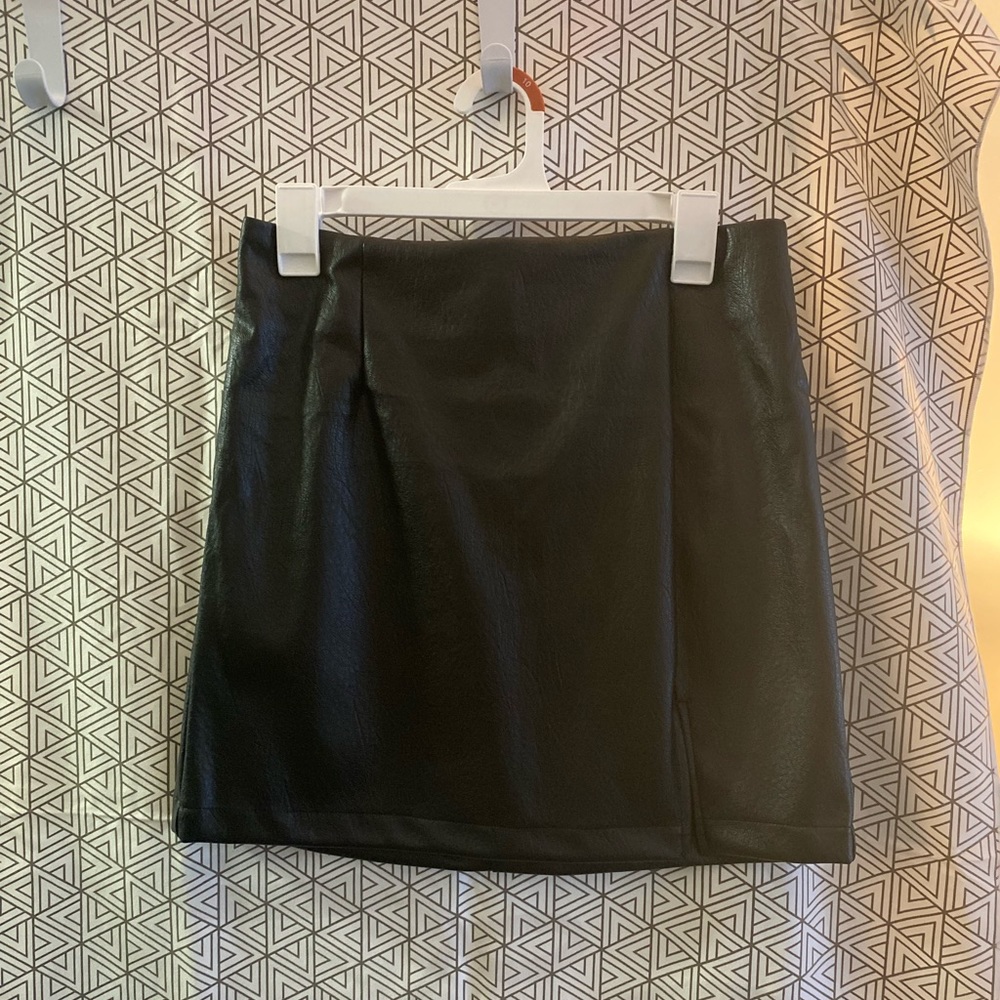 Faux Leather Mini Skirt